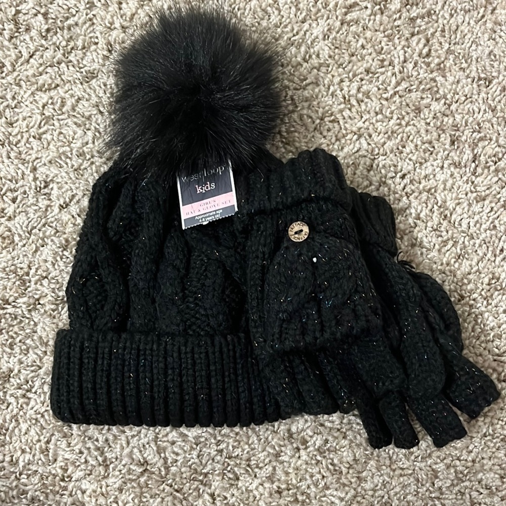 West loop hat and gloves set